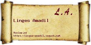 Linges Amadil névjegykártya